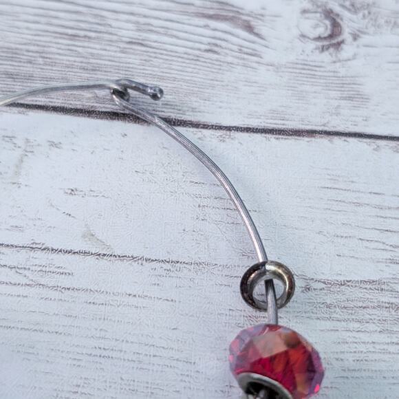 Crafting Charm Bracelet Red & Silver Tone - Fair Condition - Picture 16 of 16